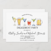 Mittlere Cocktailgetränke Einladung zur Party (Vorne/Hinten)