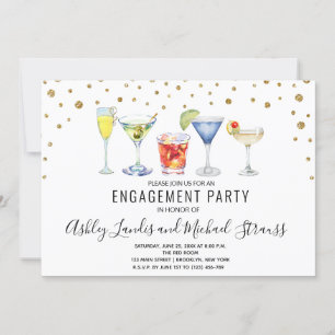 Mittlere Cocktailgetränke Einladung zur Party