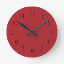 Mittlere dunkle Upsdell Red Kitchen Wall Clock