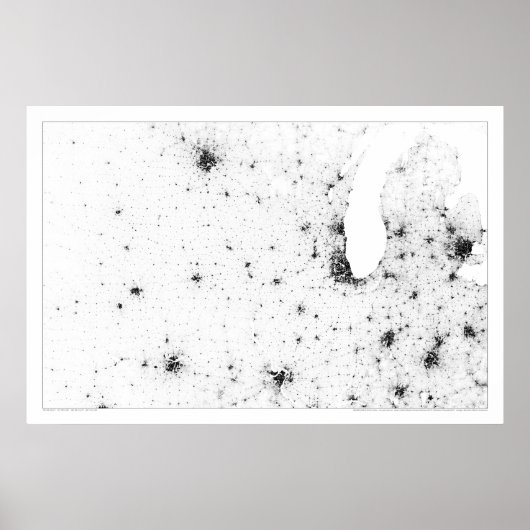 Mittlere Eisenbahn-Konstellation Zählung Dotmap Poster (Vorne)