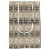 Mittlere elegante Papiergeschenktasche Geschenktüte (Rückseite)