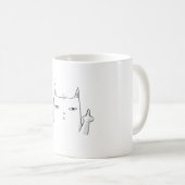MITTLERE FINGER CAT KAFFEETASSE (VorderseiteRechts)