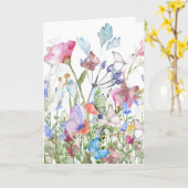 Mittlere Flora (unbedruckt) Karte (Gelbe Blume)