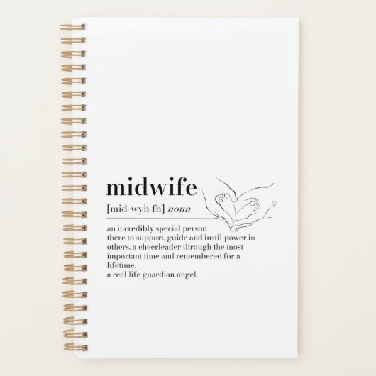 Mittlere Frau Definition Journal Planner Geschenk Planer (Vorderseite)