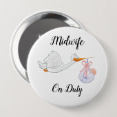 Mittlere Frau zur Dienstekolossalität, 1,8 cm, Rou Button (Vorne & Hinten)