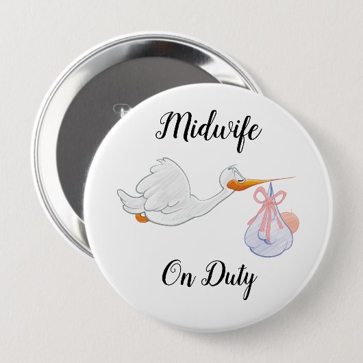 Mittlere Frau zur Dienstekolossalität, 1,8 cm, Rou Button (Vorne & Hinten)