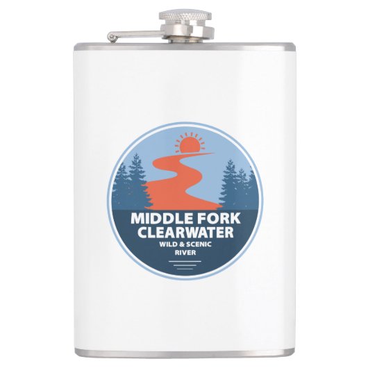 Mittlere Gabel Clearwater Wild und Landschaftliche Flachmann (Vorderseite)