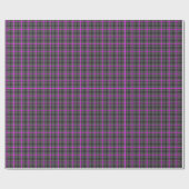 Mittlere graue und rosafarbene Tartan Geschenkpapier (Flach)