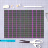 Mittlere graue und rosafarbene Tartan Seidenpapier (Handwerk)