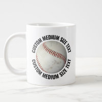 Mittlere Größe Personalisierter Text Baseball indi