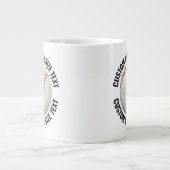 Mittlere Größe Personalisierter Text Riesiger Base Jumbo-Tasse (Vorderseite)