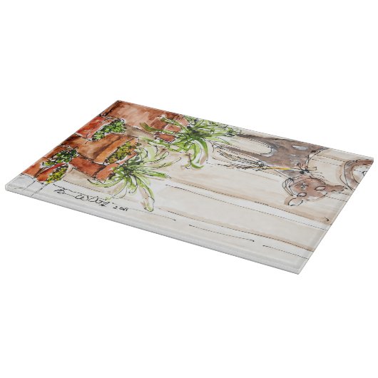 Mittlere Größen-dekoratives Glasschneiden-Brett Schneidebrett (Ecke)