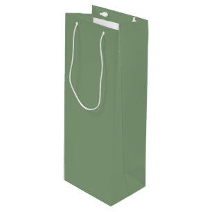 Mittlere grüne Solid Color Frühstücksraum Grün Geschenktüte Für Weinflaschen