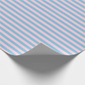 Mittlere hellblaue und hellrosa Streifen Geschenkpapier (Ecke)