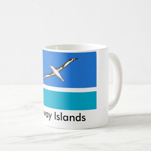 Mittlere Insel-Flaggen-Tasse Kaffeetasse (VorderseiteRechts)