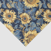 Mittlere Jugendstil-Sonnenblumen - 10lb, 17"x23" Seidenpapier (Detail)