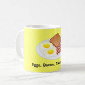 Mittlere Kaffeetasse-Eier, Speck, Toast u. Kaffee Kaffeetasse (Vorderseite Links)