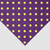 Mittlere Lila und gelbe Polka-Punkte Seidenpapier (Ausschnitt)