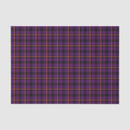 Mittlere Lila und orangefarbene Tartan 02 Seidenpapier