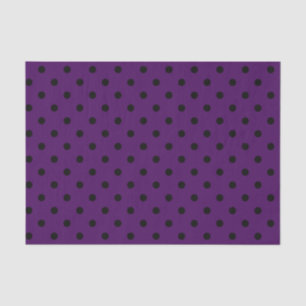 Mittlere Lila und schwarze Polka-Punkte Seidenpapier