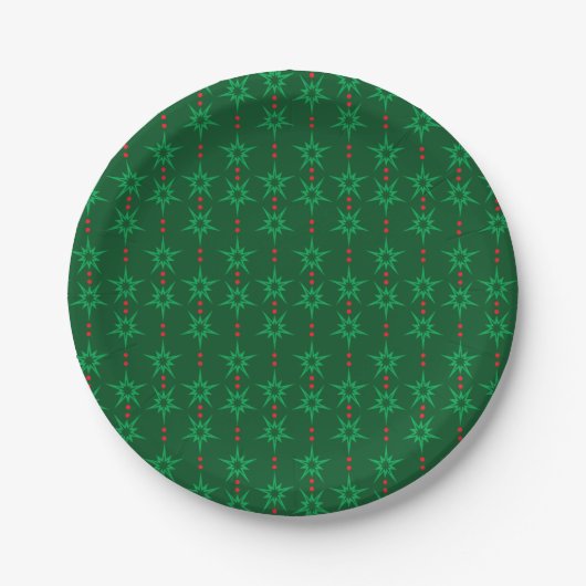 Mittlere Mod Garland Green 7" Papierplatte Pappteller (Vorderseite)