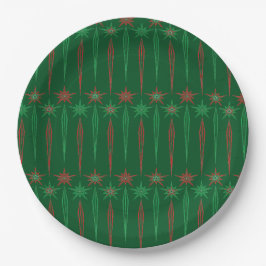 Mittlere Mod Icicles Green 9" Paper Plate Pappteller