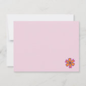 Mittlere, moderne florale Note Card Mitteilungskarte (Rückseite)