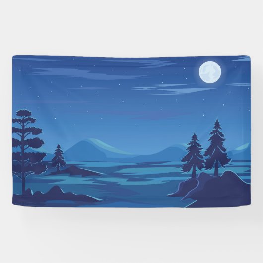 Mittlere Nachtlandschaft Banner (Horizontal)