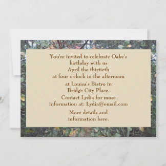 Mittlere Oak & Maple Botanischer Geburtstag Einladung