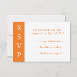 Mittlere Orange RSVP-Karte RSVP Karte