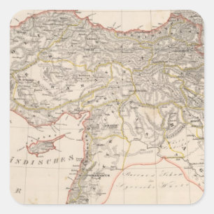 Mittlere Osten, die Türkei, Syrien Quadratischer Aufkleber