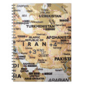 Mittlere Osten-Karten-Notizbuch Notizblock (Vorderseite)
