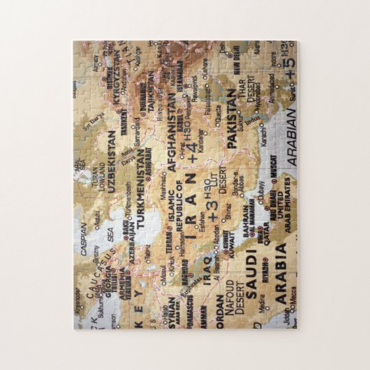 Mittlere Osten-Karten-Puzzlespiel Puzzle (Vertikal)