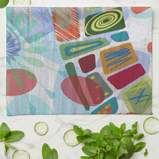 Mittlere Panels III Geschirrtuch (Gefaltet)