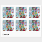 Mittlere Panels III Quadratischer Aufkleber (Blatt)