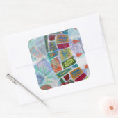 Mittlere Panels III Quadratischer Aufkleber (Umschlag)