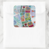 Mittlere Panels III Quadratischer Aufkleber (Tasche)