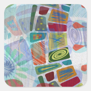 Mittlere Panels III Quadratischer Aufkleber