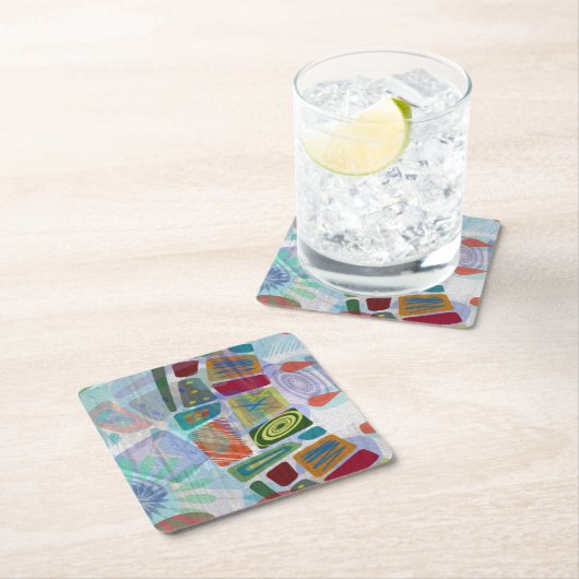 Mittlere Panels III Rechteckiger Pappuntersetzer (Vor Ort)