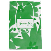 Mittlere Personalisierte Blumenbeuteltasche Geschenktüte (Vorderseite)