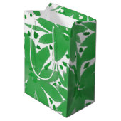 Mittlere Personalisierte Blumenbeuteltasche Geschenktüte (Rückseite Schrägansicht)