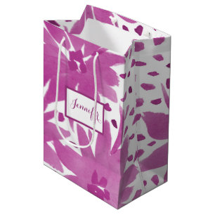 Mittlere Personalisierte Blumenbeuteltasche Geschenktüte