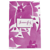 Mittlere Personalisierte Blumenbeuteltasche Geschenktüte (Vorderseite)