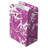 Mittlere Personalisierte Blumenbeuteltasche Geschenktüte (Rückseite Schrägansicht)