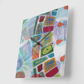 Mittlere Platten III Quadratische Wanduhr (Winkel)