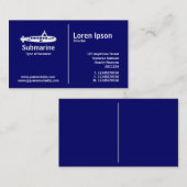 Mittlere Regel - U-Boot - Dunkelblau Visitenkarte (Vorne/Hinten)