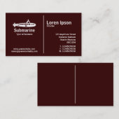 Mittlere Regel - U-Boot - Dunkelbraun Visitenkarte (Vorne/Hinten)