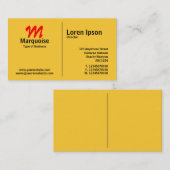 MITTLERE Regelmonogramm - gelb (FFCC33) Visitenkarte (Vorne/Hinten)