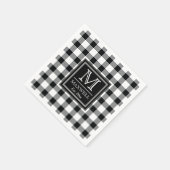 Mittlere rustikale Buffalo-Karo Monogramm Name Jah Serviette (Ecke)