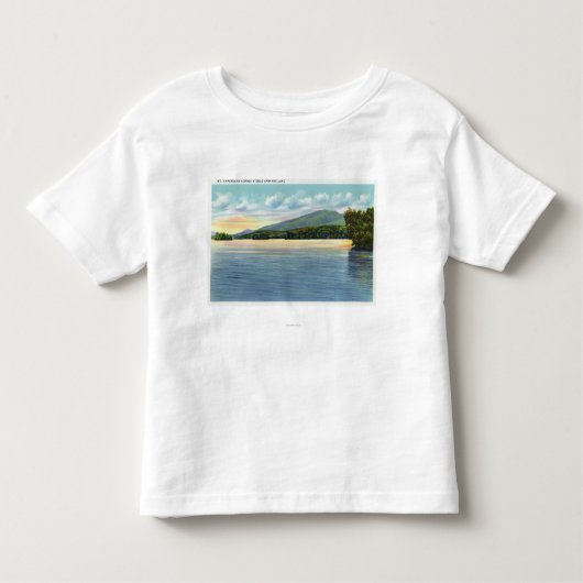 Mittlere Saranac See-Ansicht des Berg-Etzeichens Kleinkind T-shirt (Vorderseite)